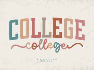 College Duo Font: Creative Duo-Type for Designers