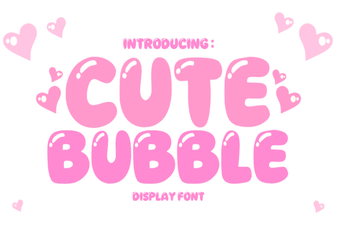 Playful Cute Bubble Fonts for Fun Designs