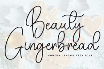 Beauty Gingerbread Font: Cozy Gingerbread-Inspired Lettering